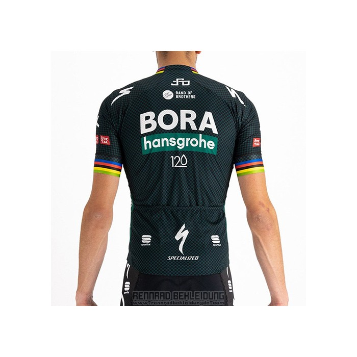 2021 Fahrradbekleidung Bora-Hansgrone Weltmeister Trikot Kurzarm und Tragerhose - zum Schließen ins Bild klicken